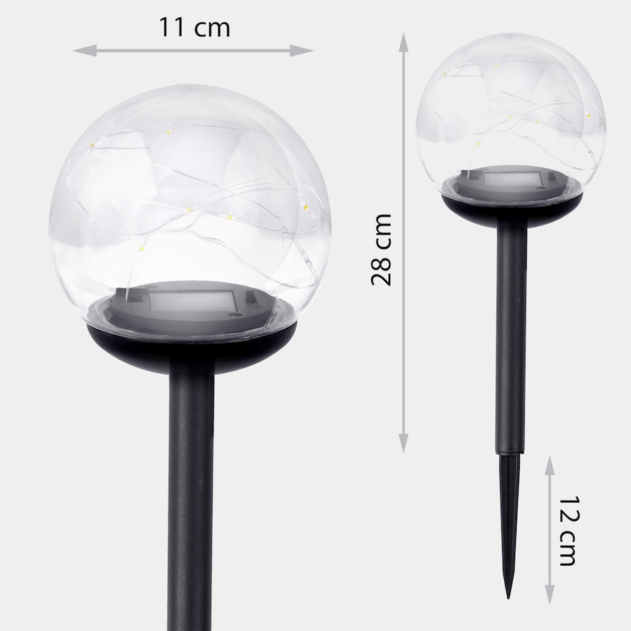 Lampa solarna ogrodowa kula led Ilumen 4szt.