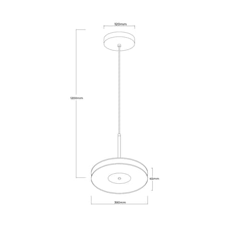 Lampa wisząca Light Prestige Casy dymny LED CCT 3000K/4000K/6000K (regulowana) 1 szt.