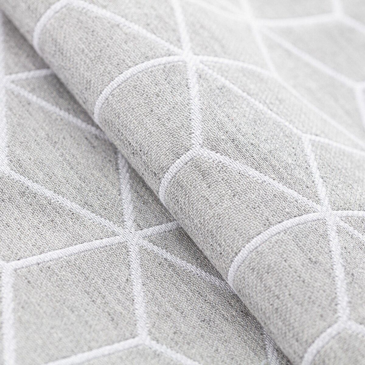 Poszewka Kinga na poduszkę prostokątną 60x40 wzór sześcianów na szarym tle