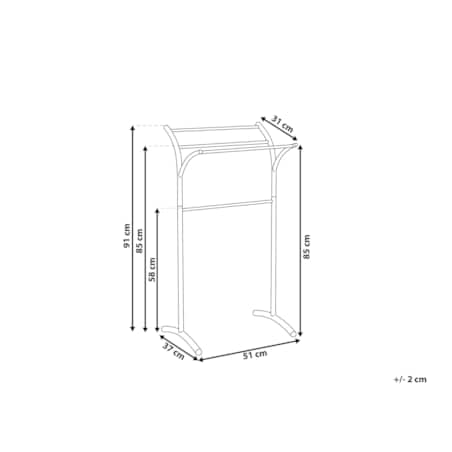 Stojak na ręczniki 51 x 91 cm czarny YOPAL