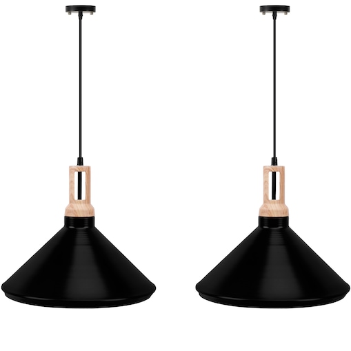 KONSIMO TRIAN Lampa wisząca 2szt., kolor Czarny