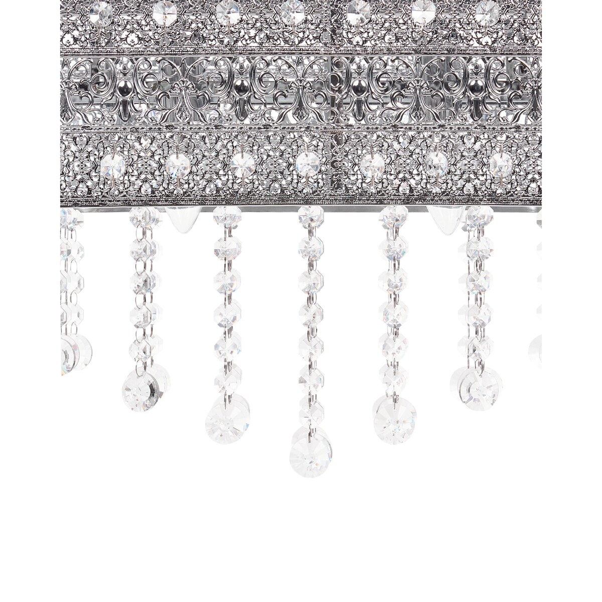 Żyrandol metalowy 4-punktowy srebrny BELELLE