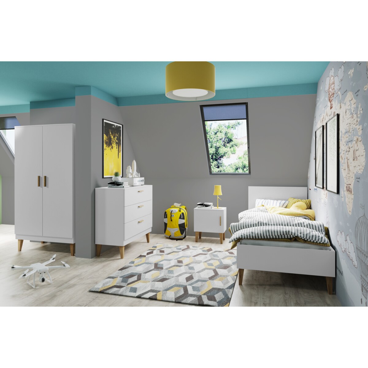 Szafka nocna kubi biały