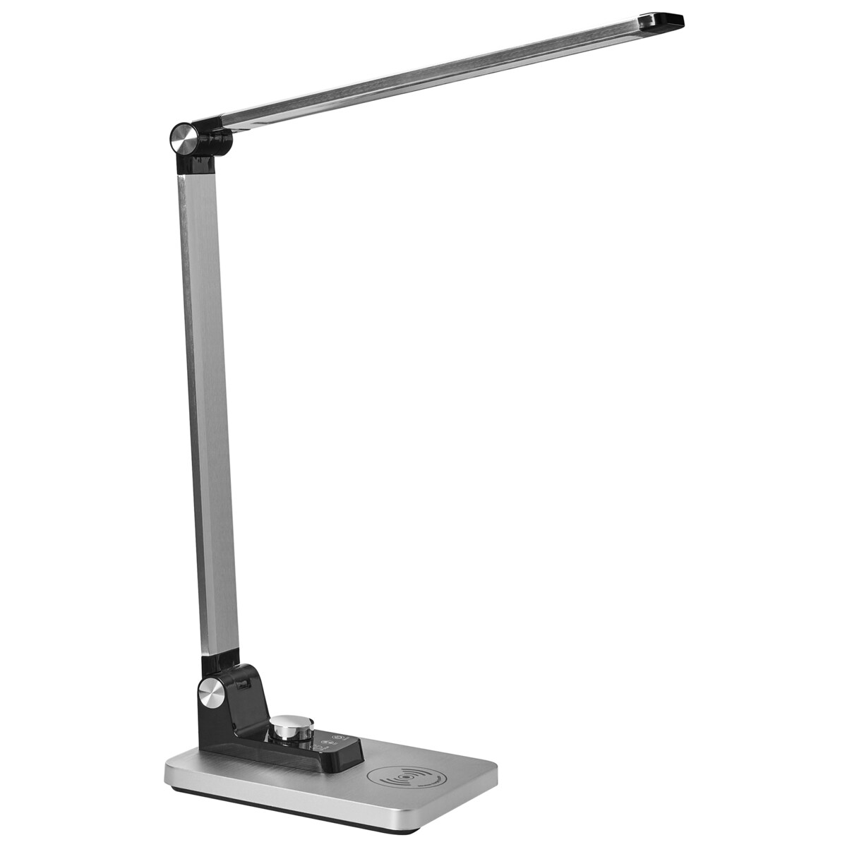Lampa biurkowa LED ENIF Z ładowarką indukcyjną Srebrny