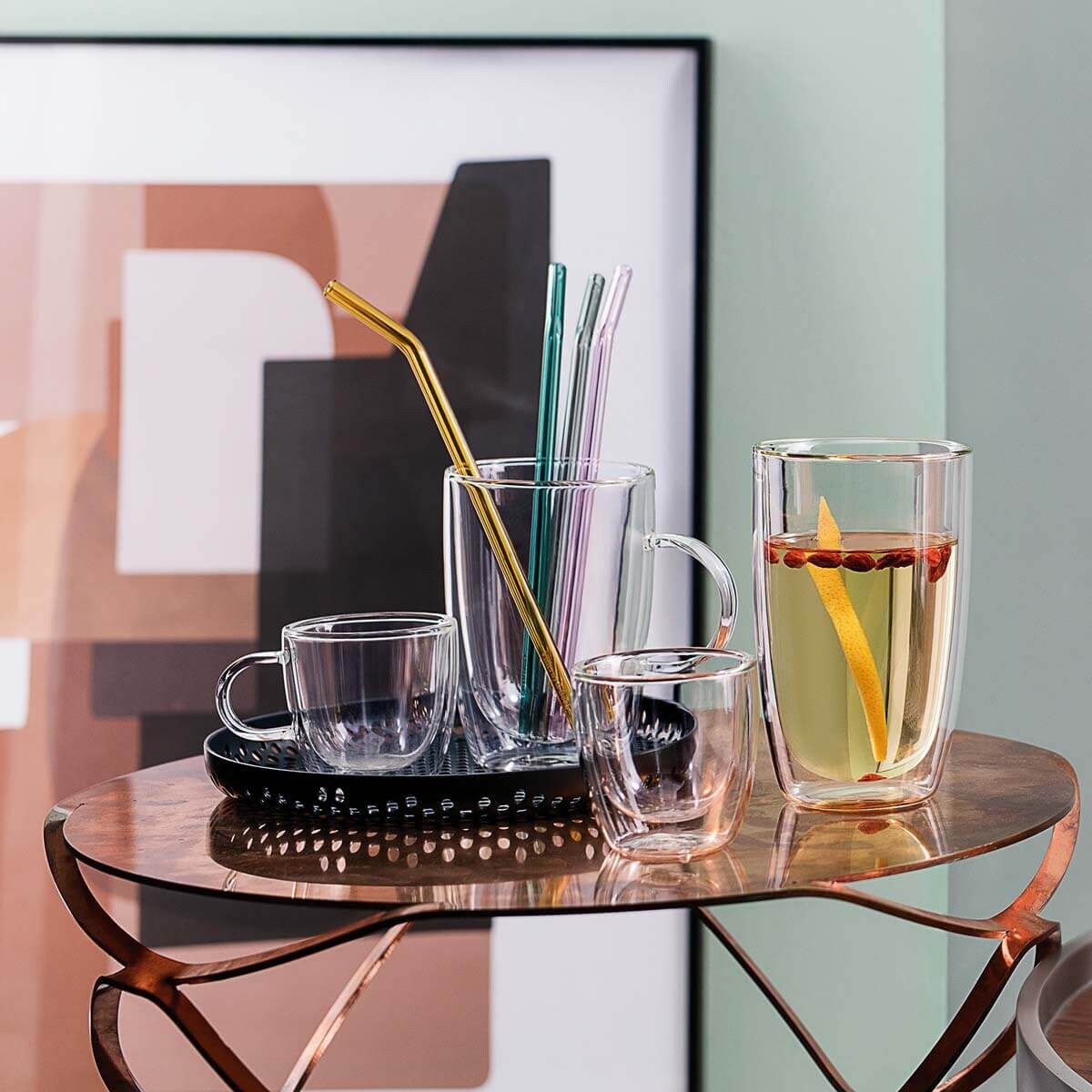 Słomki do napojów szklane 4 szt + szczoteczka Artesano Hot, Villeroy & Boch