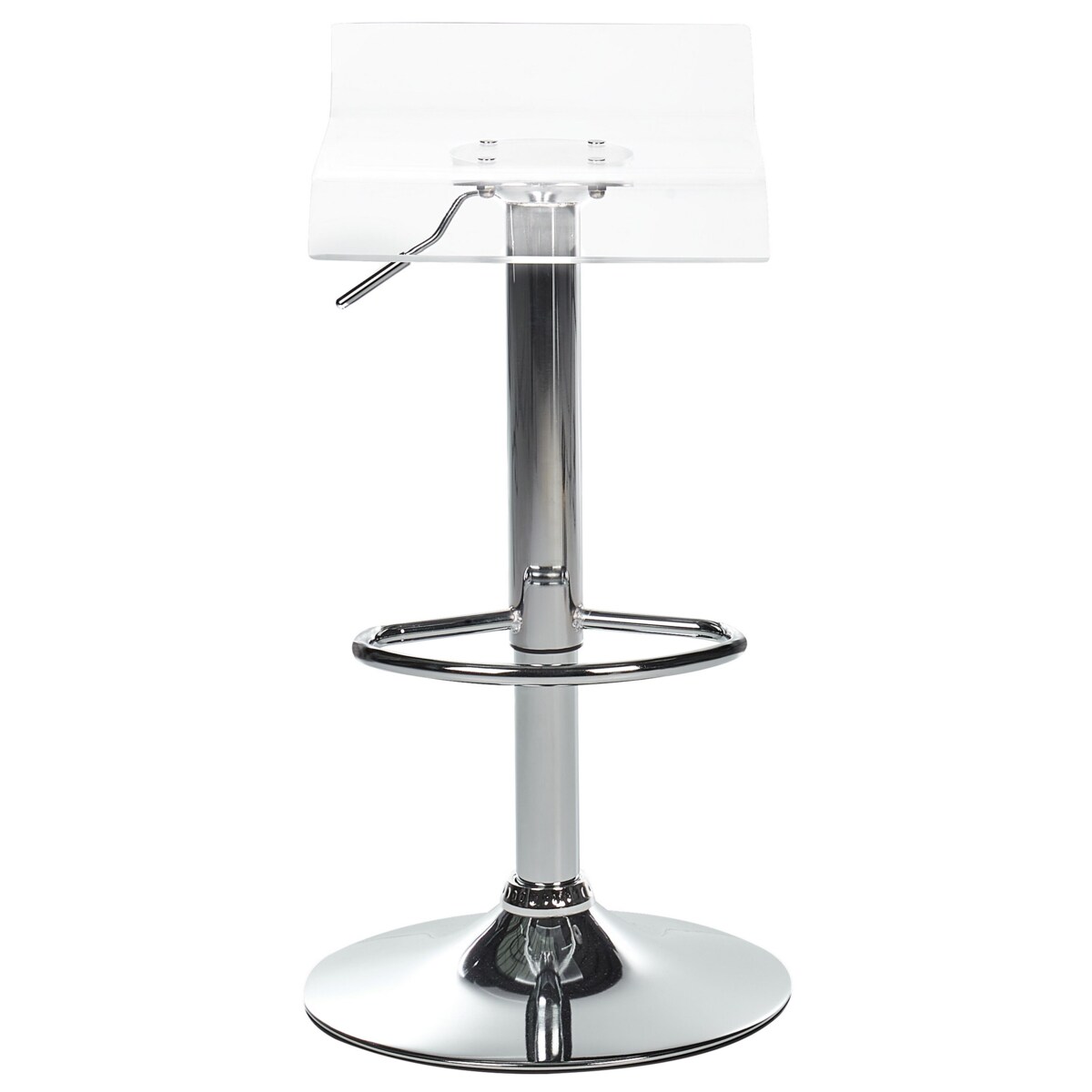 Zestaw 2 krzeseł barowych NEUM Obrotowy Przezroczysty