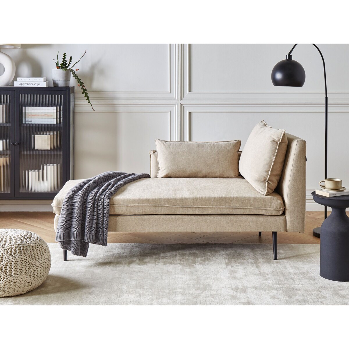 Szezlong prawostronny YERRES Beżowy