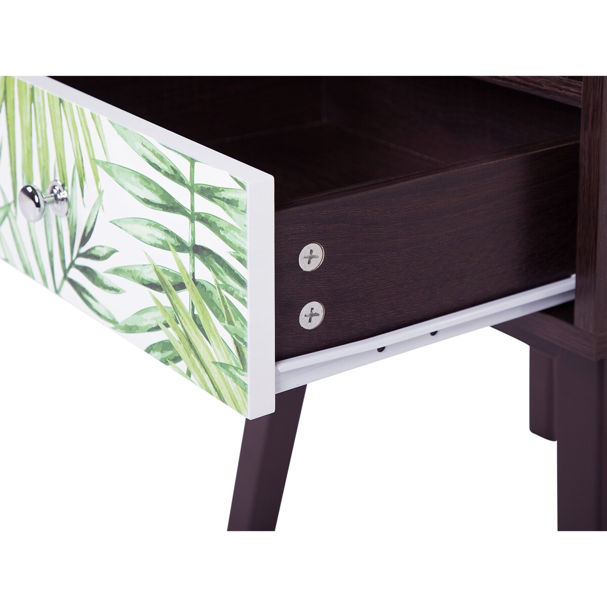 Szafka nocna ciemne drewno RODES