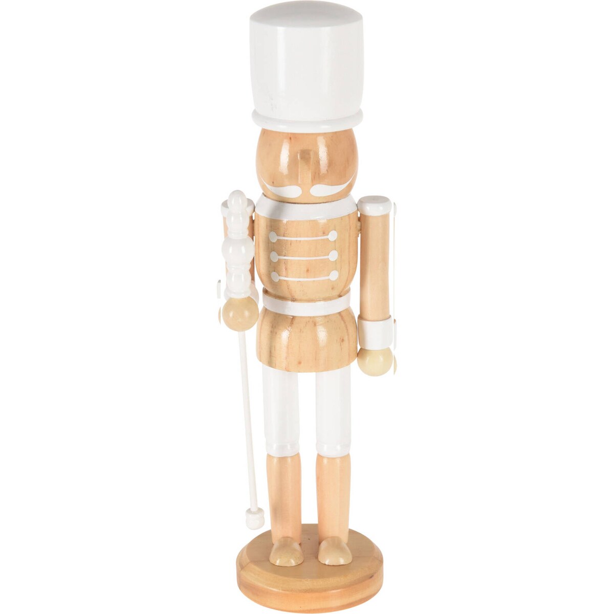 Dekoracyjny dziadek do orzechów, drewniany, 25 cm