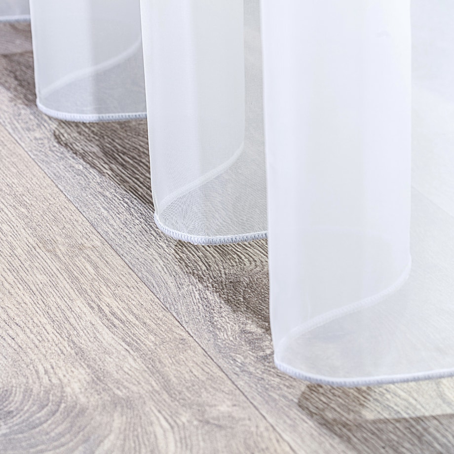 Firana na taśmie wave 300x265 biały natural look