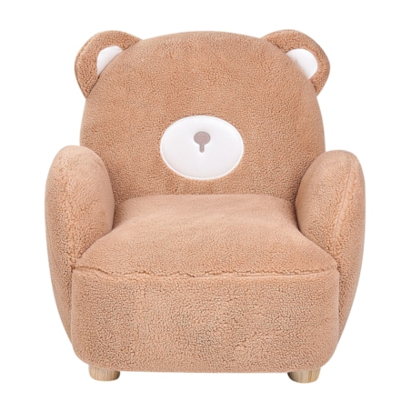 Fotel dziecięcy miś sztuczne futro brązowy BOO