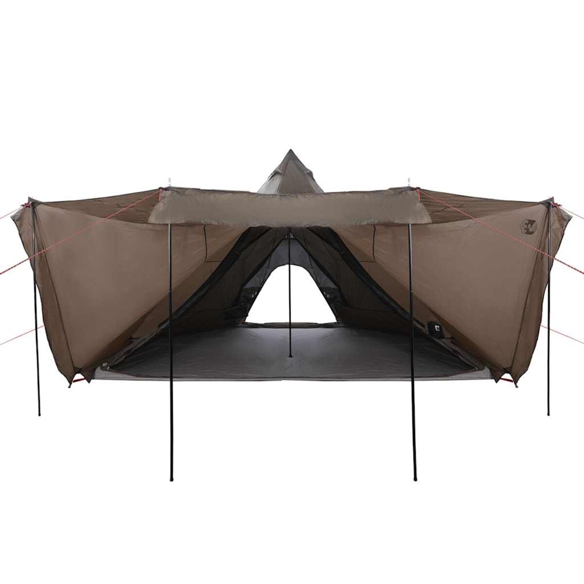 vidaXL Namiot rodzinny tipi, 8-osobowy, brązowy, wodoszczelny