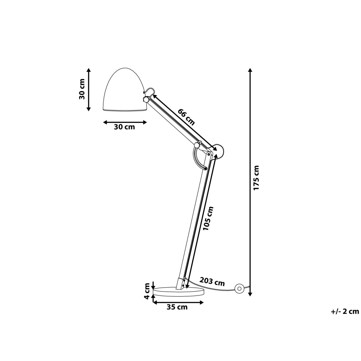 Lampa podłogowa regulowana drewniana czarna HETTON