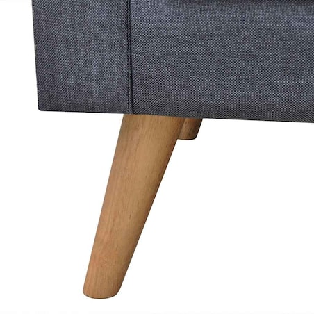 vidaXL Sofa 2-osobowa, materiałowa, ciemnoszara