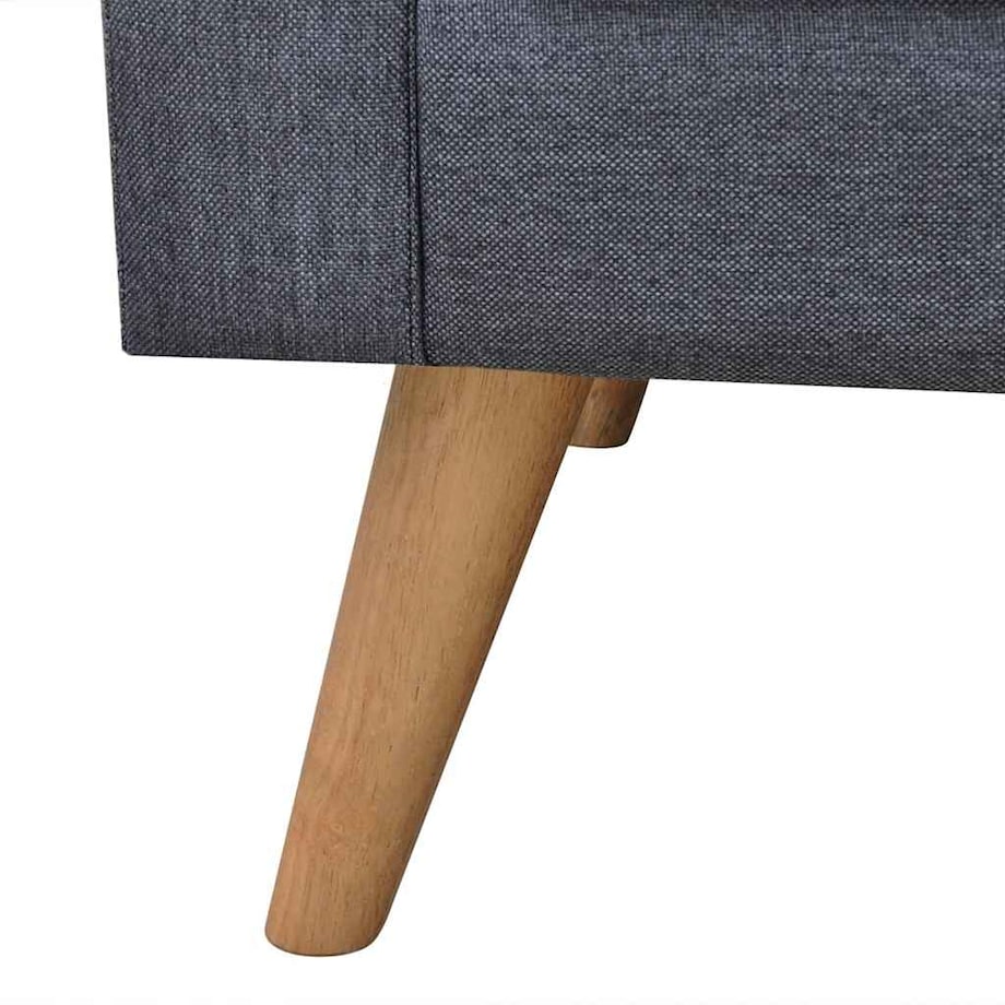 vidaXL Sofa 2-osobowa, materiałowa, ciemnoszara