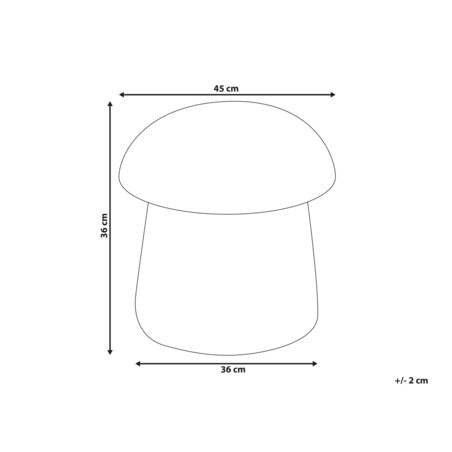 Puf boucle 45 cm biały TIOGA