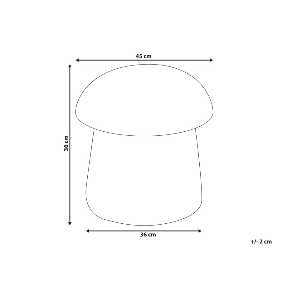 Puf boucle 45 cm biały TIOGA