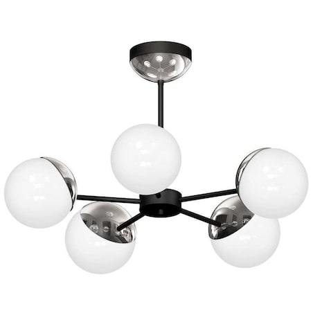 Skandynawska LAMPA sufitowa SFERA WOOD MLP5433 Milagro loftowa OPRAWA plafon szklane kule białe drewno