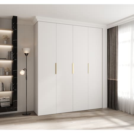 Szafa czterodrzwiowa Como 4 200 gł.40 biały+złoty