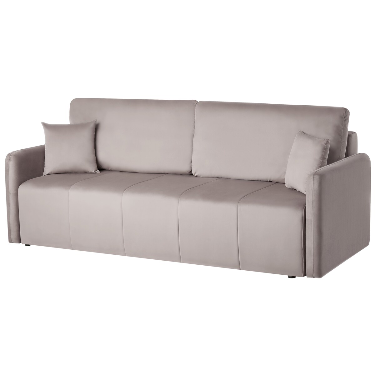 Sofa rozkładana dla 3 osób EGGE Welur Beżowoszary