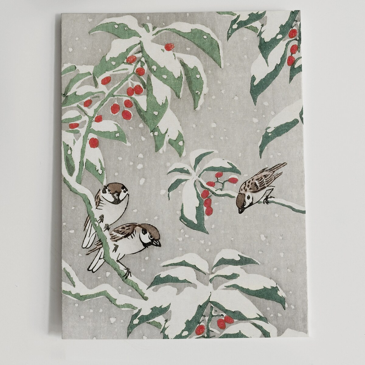 Plakat Wróble Zimą 21x30cm