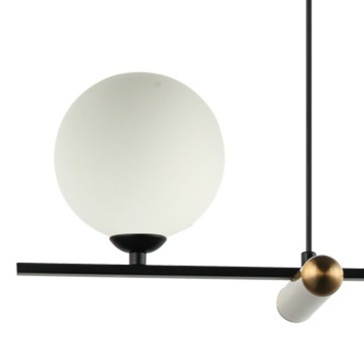 Modernistyczna LAMPA wisząca BARLETTA PND-76540-3-BK Italux szklane kule zwis do salonu czarny