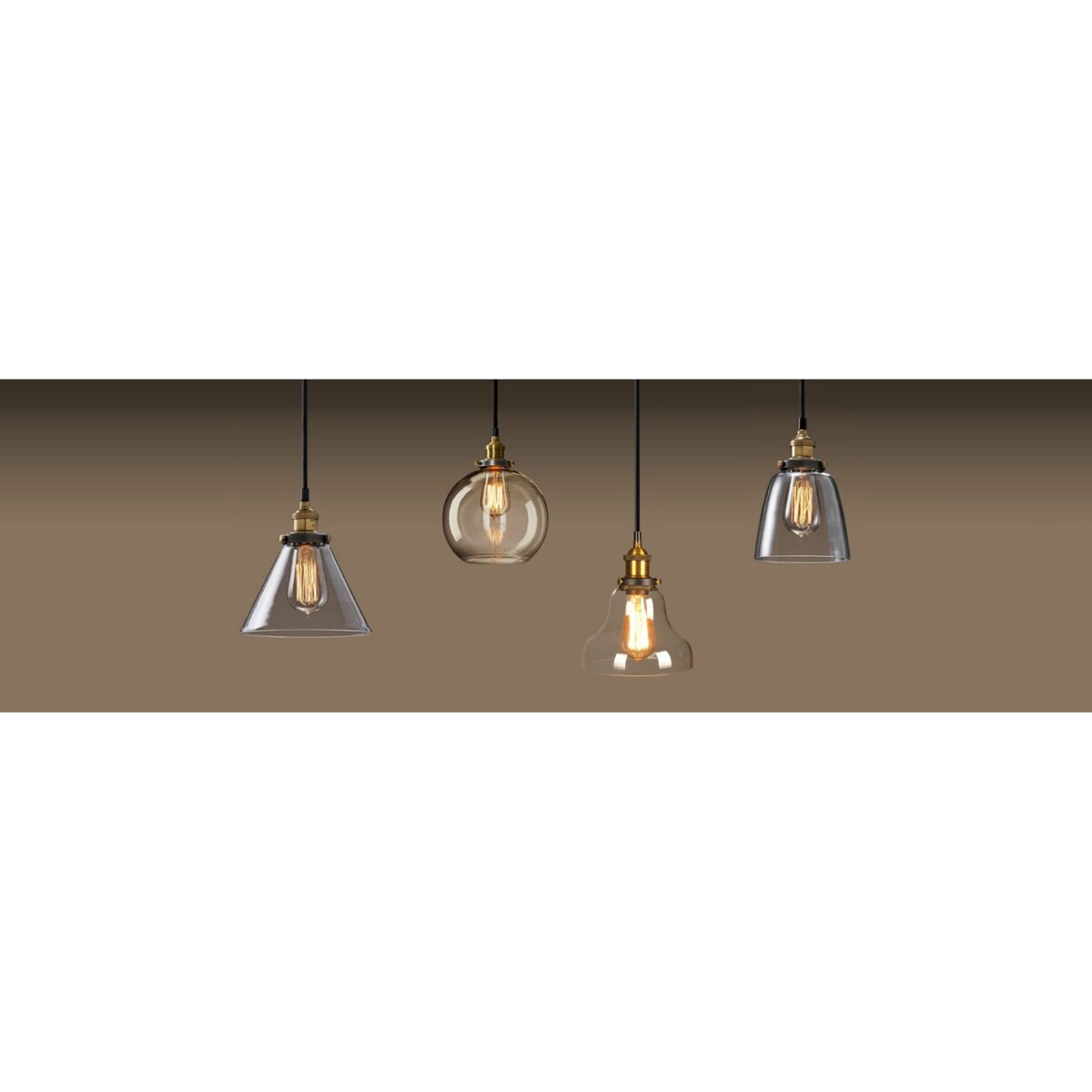 Lampa Wisząca Szklana Loft Industrial Kolory Verto
