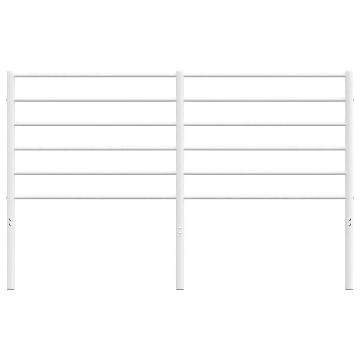 vidaXL Metalowe wezgłowie, białe, 140 cm