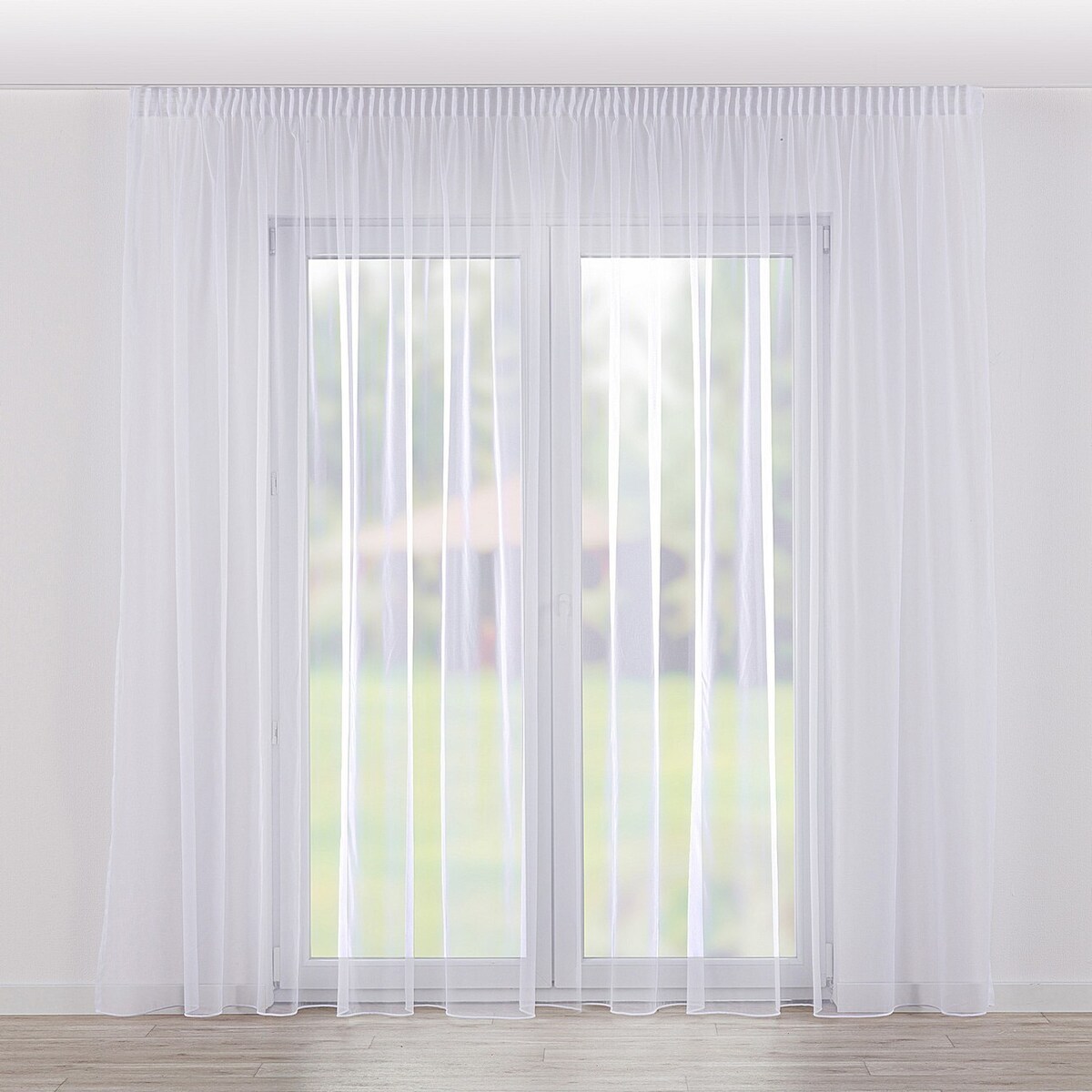 Firana na taśmie 300x245 biały