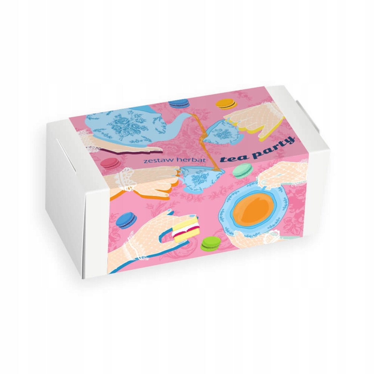 Box prezentowy upominkowy TEA PARTY mix 20 różnych herbat sypanych na prezent upominek dla kobiety żony mamy babci przyjaciółki koleżanki niej