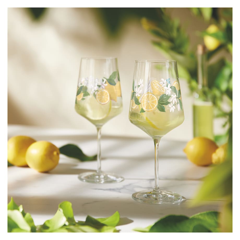 Ritzenhoff Zestaw 2 szt. kieliszków do aperitif koktajli soków kryształ Sommertau Limoncello ilustrator H. Symonovych