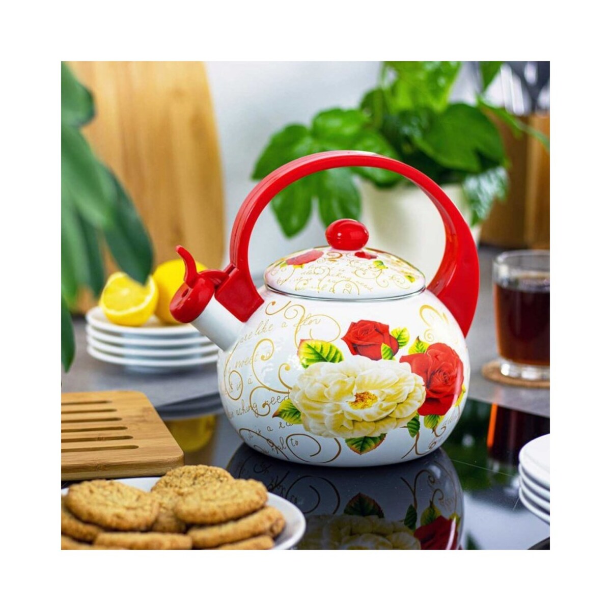 Kinghoff czajnik emaliowany 2l z gwizdkiem KH1910