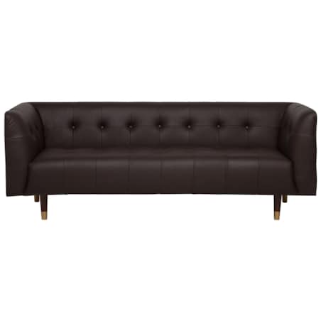 Sofa 3-osobowa skórzana brązowa BYSKE