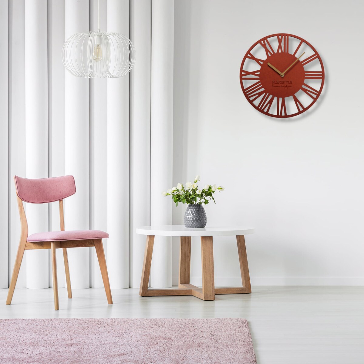 Zegar ścienny Loft Piccolo Czerwony 30cm