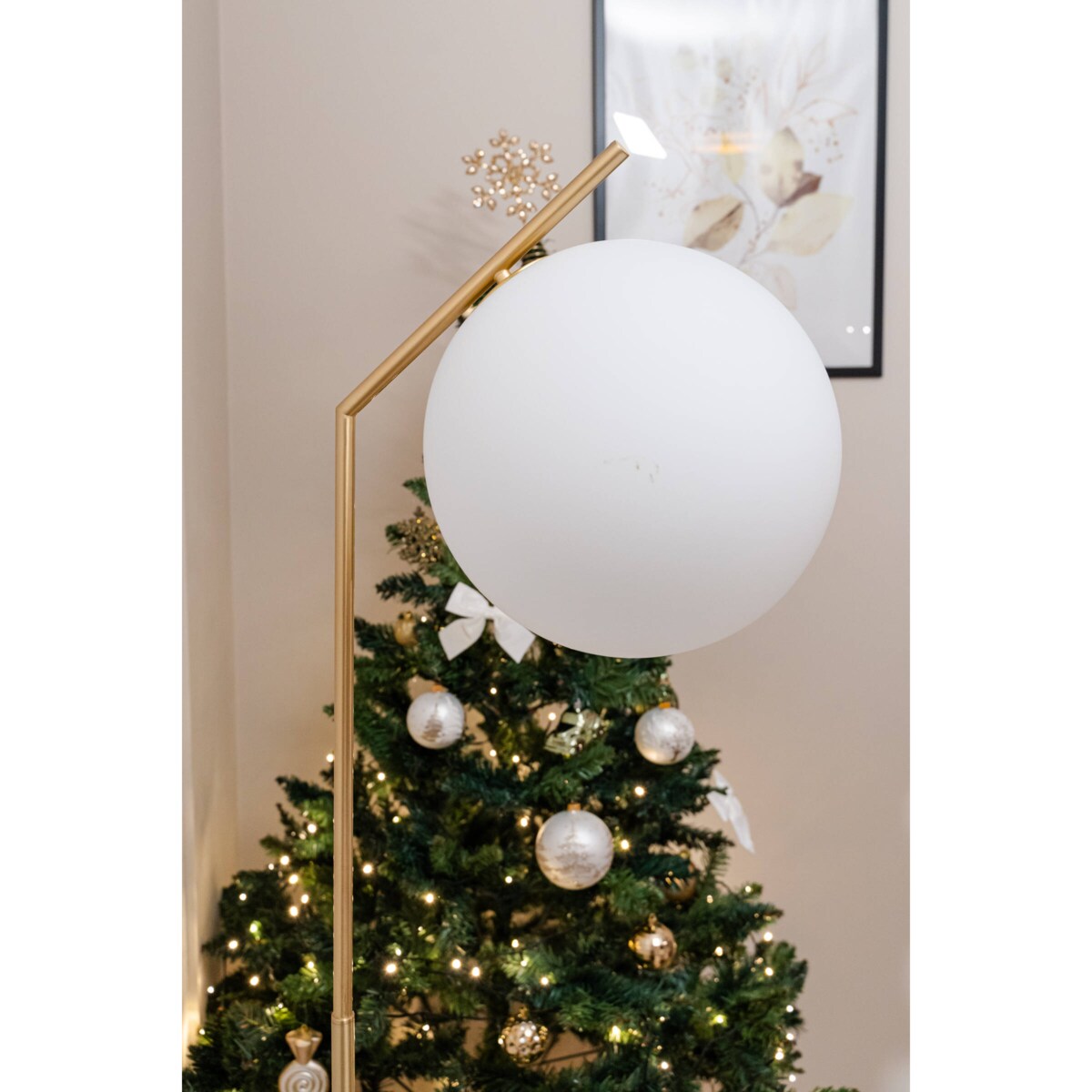 Lampa podłogowa w formie kuli GLAMY, wys. 179 cm