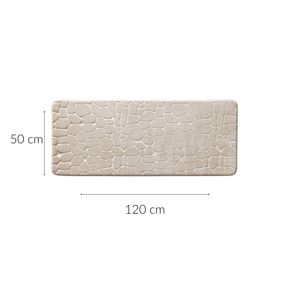 Podłużna mata łazienkowa z tłoczonym wzorem, 50 x 120 cm
