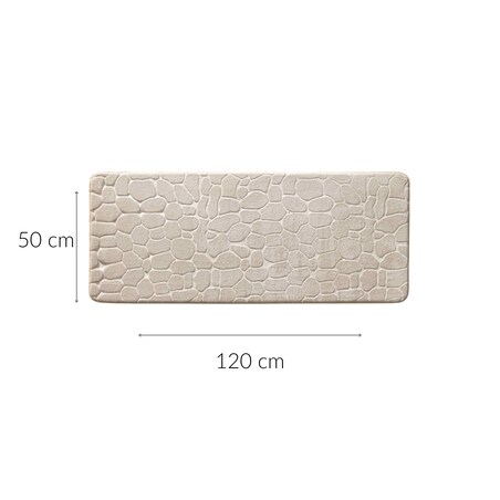 Podłużna mata łazienkowa z tłoczonym wzorem, 50 x 120 cm