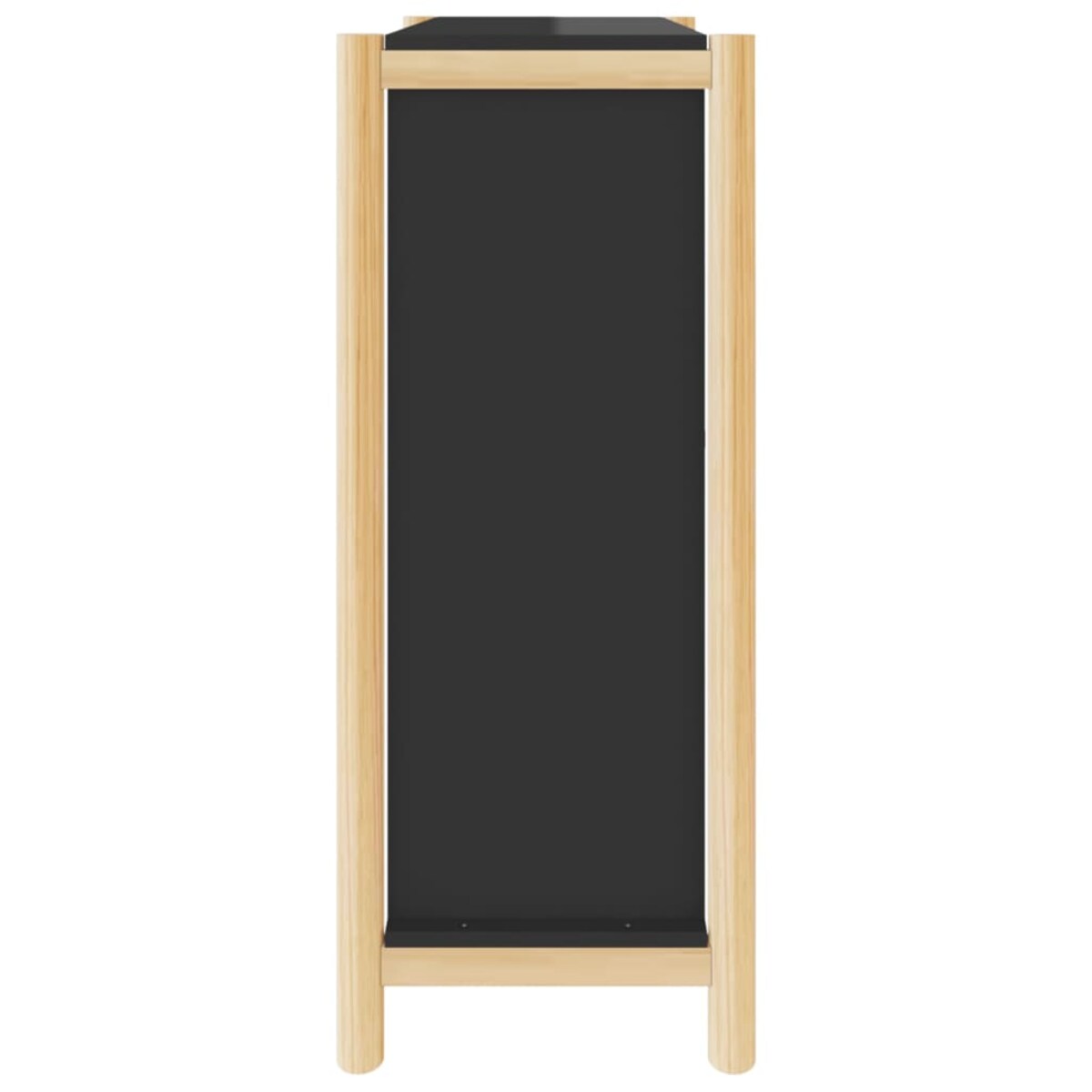 vidaXL Szafka na buty, czarna, 57,5x33x80 cm, materiał drewnopochodny