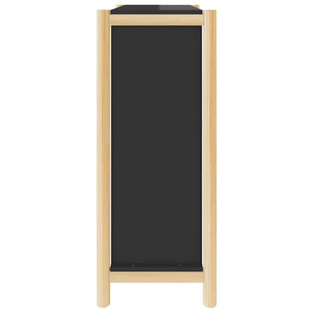 vidaXL Szafka na buty, czarna, 57,5x33x80 cm, materiał drewnopochodny