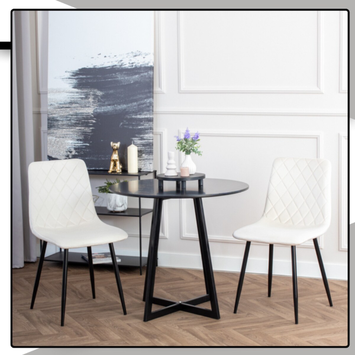 Krzesło beżowe tapicerowane pikowane welurowe nowoczesne wygodne velvet