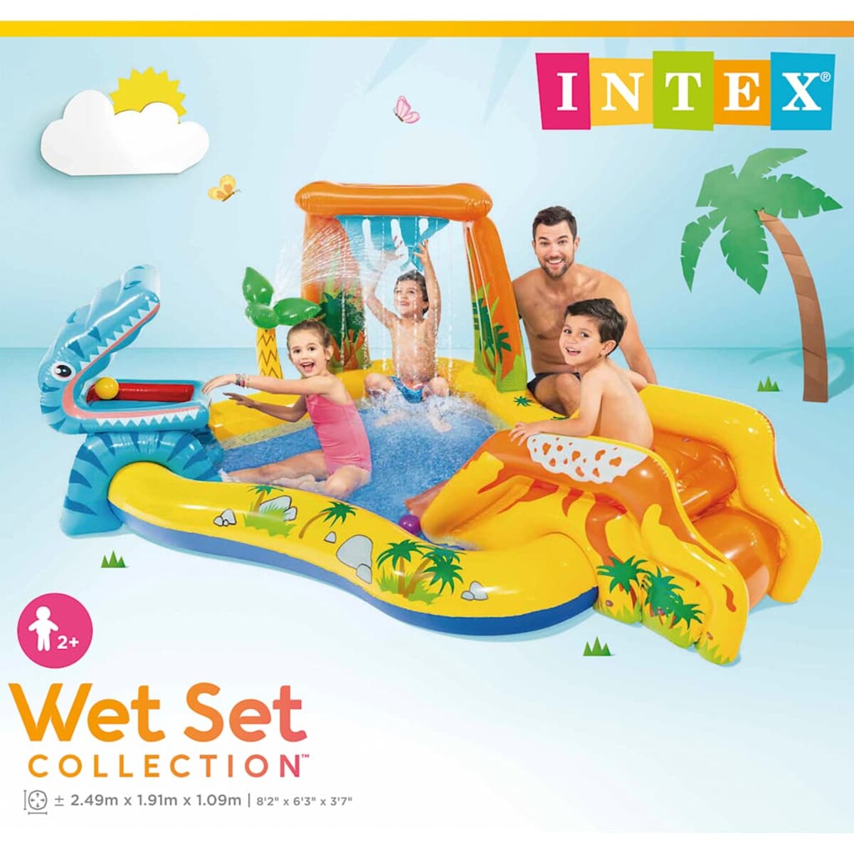 Intex Dmuchany basen Dinosaur Play Center, 249x191x109 cm, 57444NP