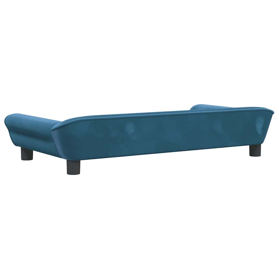 vidaXL Sofa dla dzieci, niebieska, 100x50x26 cm, aksamit