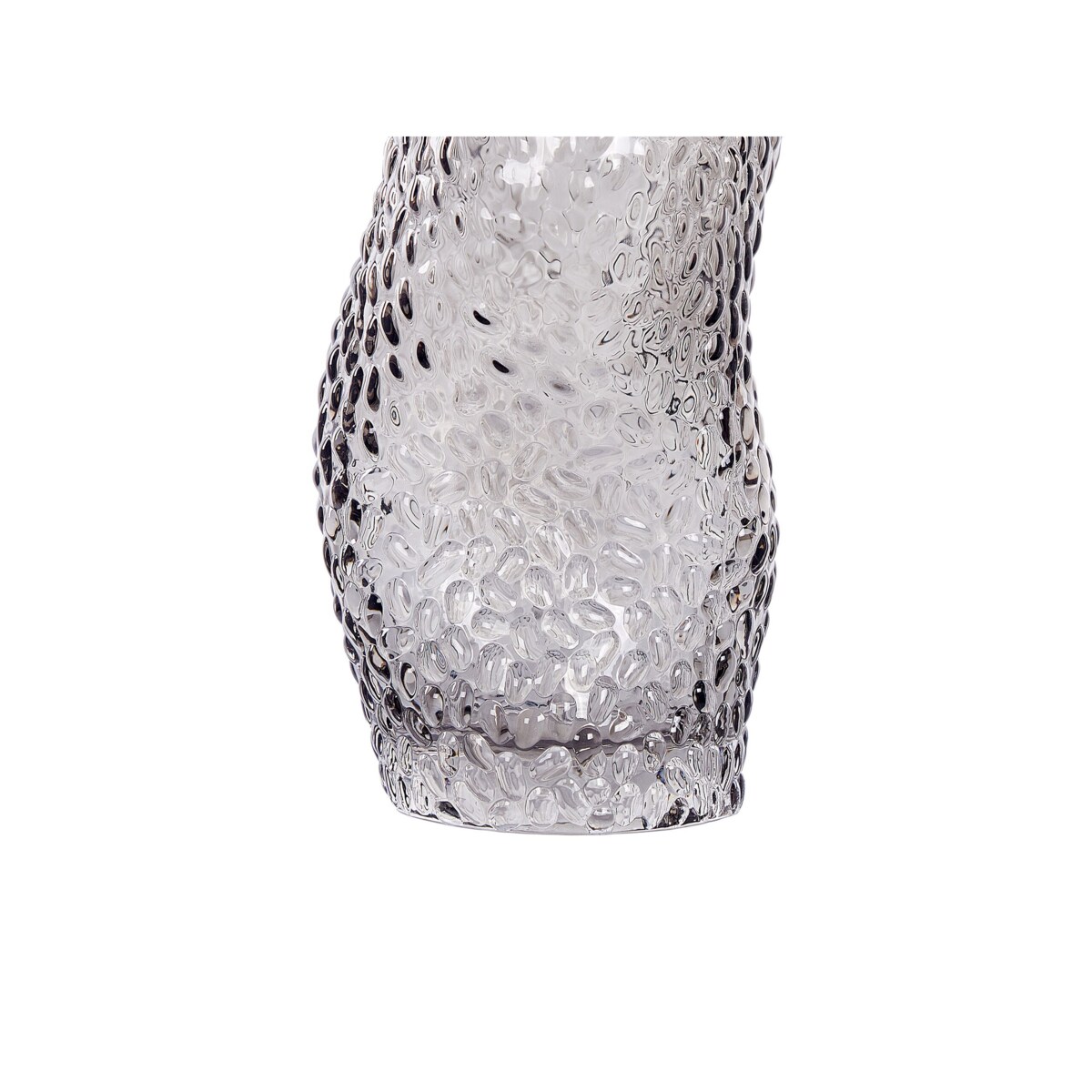 Wazon na kwiaty szklany 31 cm szary DYTIKO