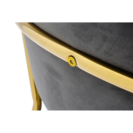 Barowe krzesło kuchenne Margo KH1201100129.11 King Home ciemnoszare, King Home