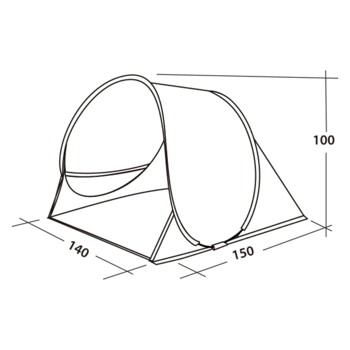Easy Camp Namiot Oceanic typu pop-up, szaro-piaskowy