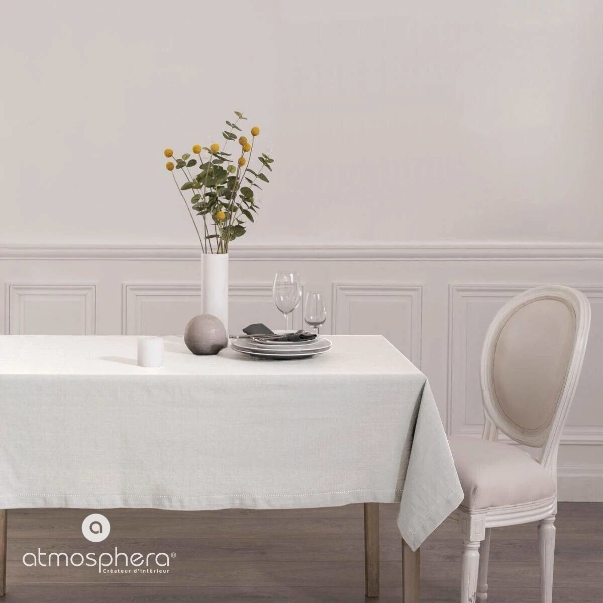 Prostokątny obrus CHAMBRAY - bawełna, 140 x 240 cm