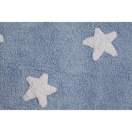 Dywan Bawełniany Blue Stars White 120x160 cm Lorena Canals