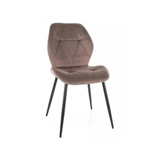 Krzesło tapicerowane RICK VELVET cappuccino