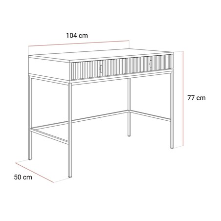 Konsola MIDNIGHT z szufladami na czarnym stelażu, czarna