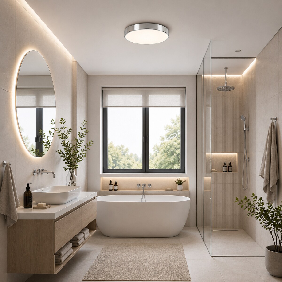 Lampa Sufitowa Łazienkowa Tk Lighting Velis Chrome Plafon Led 30W Ip54 Zmienna Barwa, Ściemniany